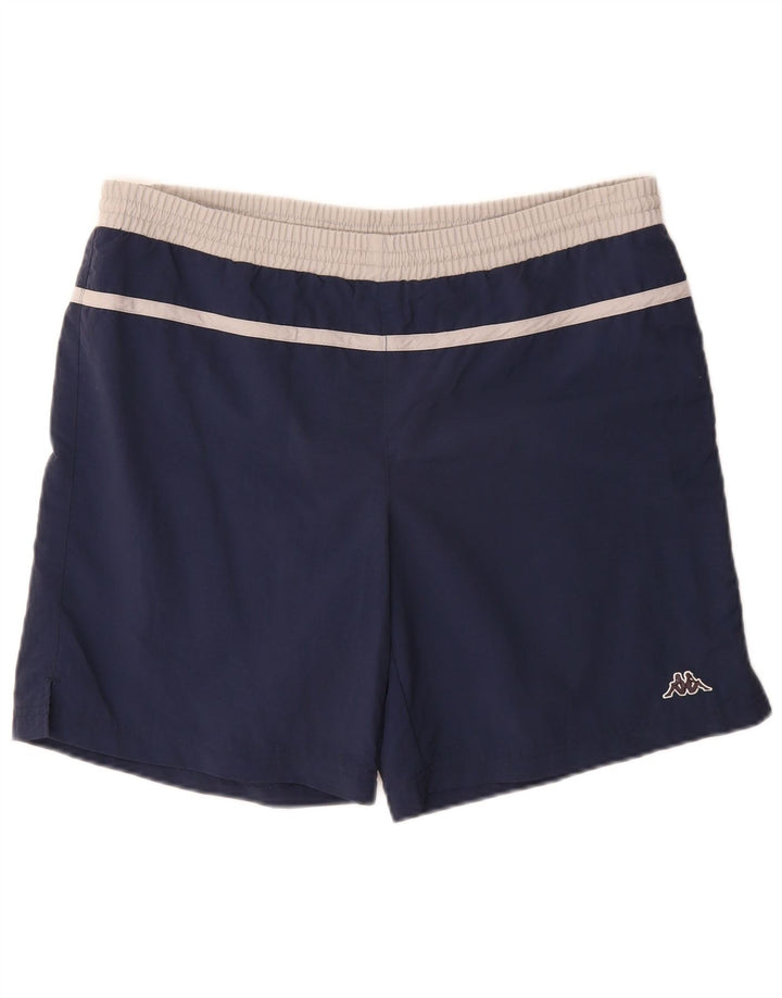 Kappa Mens Swimming Shorts Large Navy Blue Colourblock Nylon