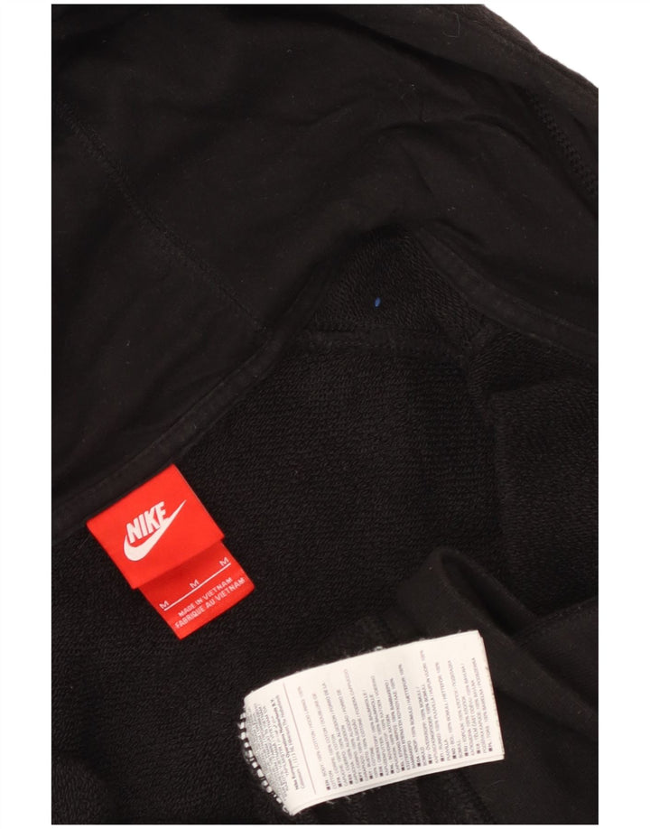 Nike Mens Graphic Zip Hoodie Sweater Medium Black Cotton