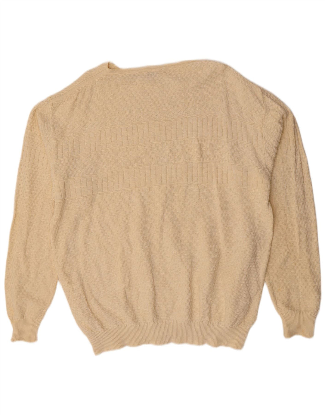 JOOP Mens Boat Neck Jumper Sweater IT 54 XL Off White Cotton