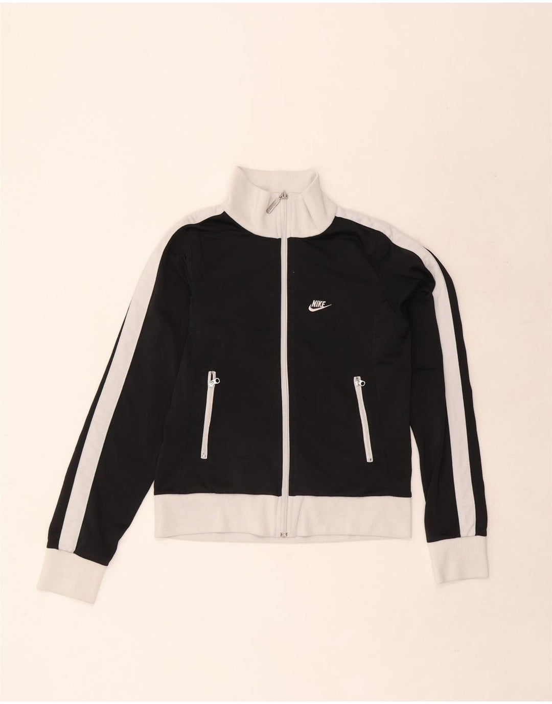 Nike Womens Full Tracksuit UK 8/10 Small Black Colourblock Polyester