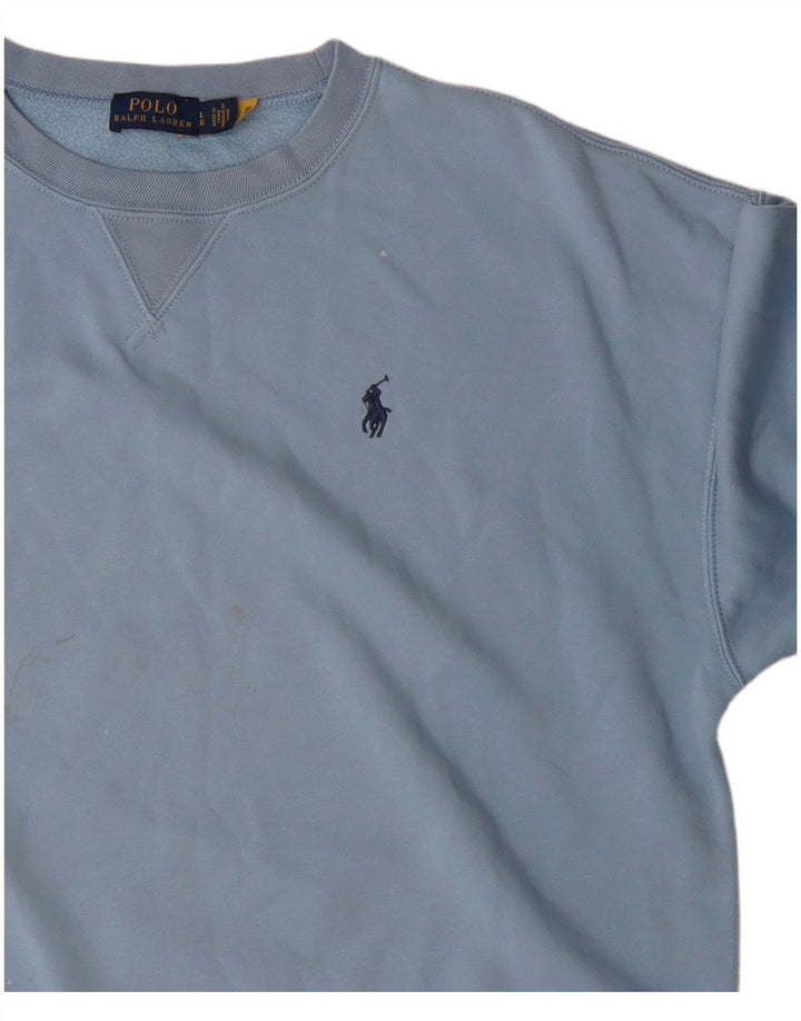 Polo Ralph Lauren Womens Oversized Sweatshirt Jumper UK 16 Large Blue