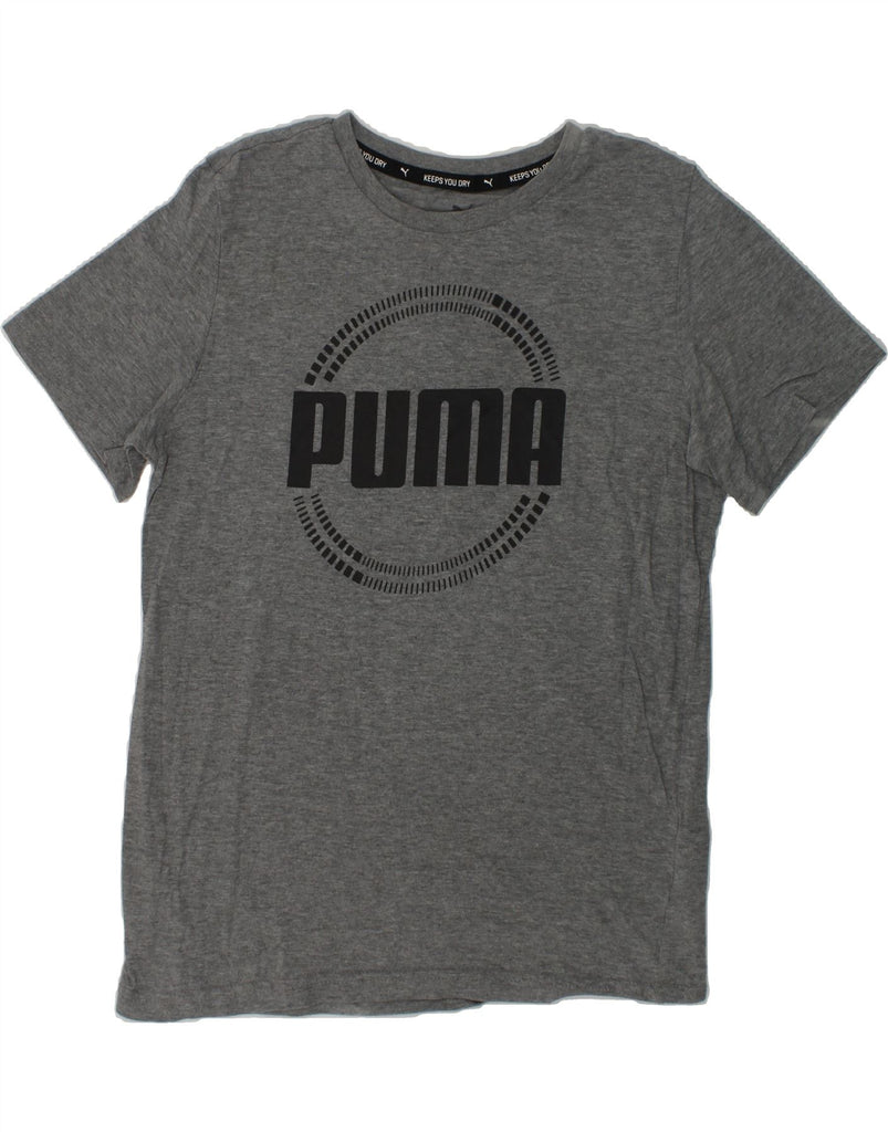 PUMA Boys Graphic T-Shirt Top 11-12 Years Grey Cotton | Vintage Puma | Thrift | Second-Hand Puma | Used Clothing | Messina Hembry 