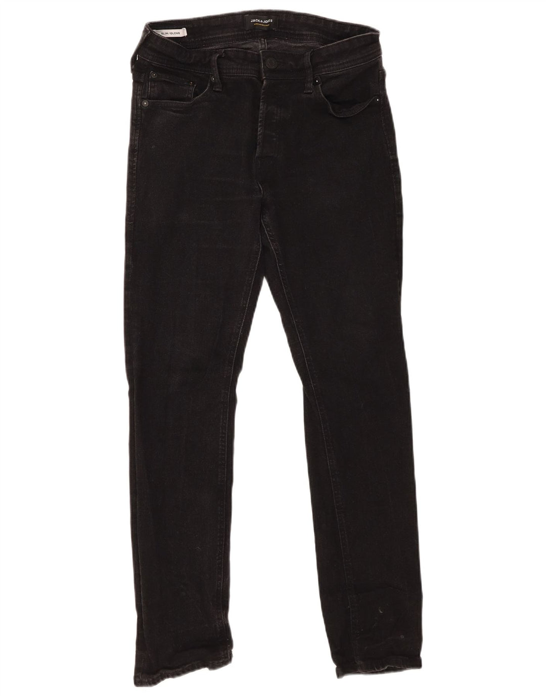 Jack & Jones Mens GLENN Slim Jeans W30 L30 Black Cotton