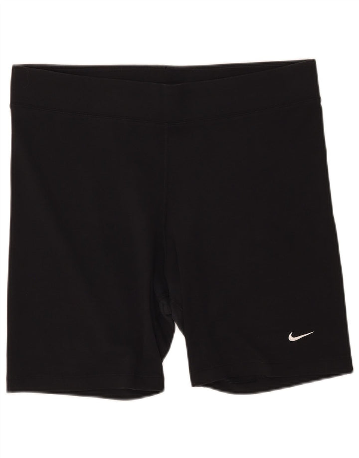 NIKE Womens Sport Shorts UK 18 XL Black Cotton