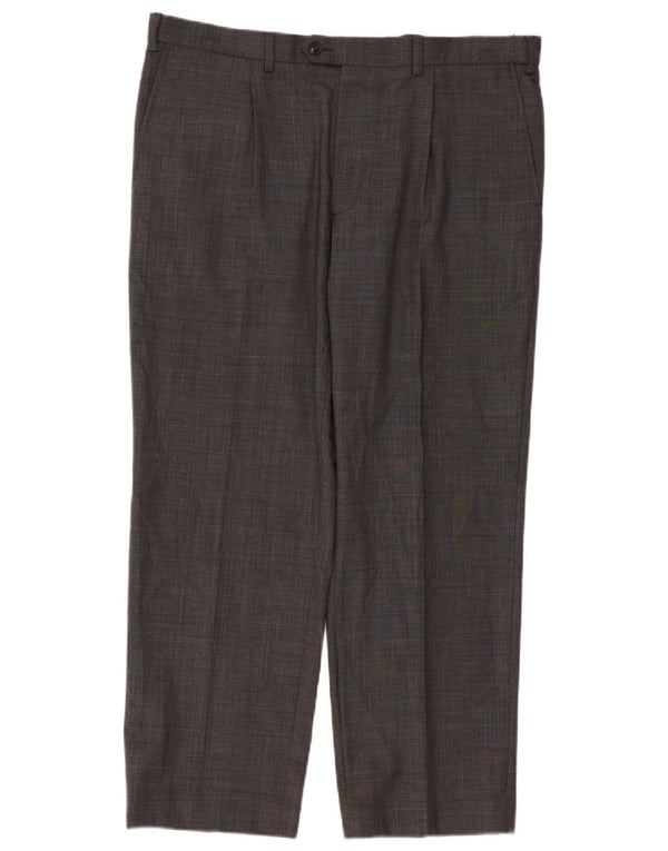 Marks & Spencer Mens Performance Straight Suit Trousers W38 L29 Grey
