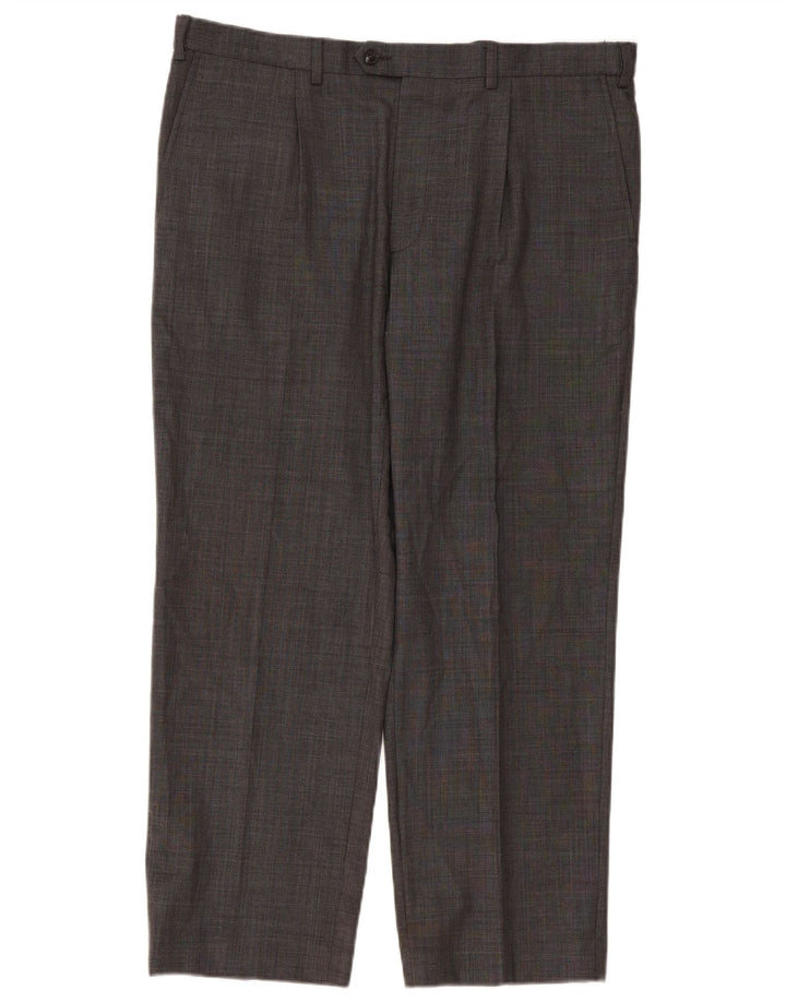 Marks & Spencer Mens Performance Straight Suit Trousers W38 L29 Grey