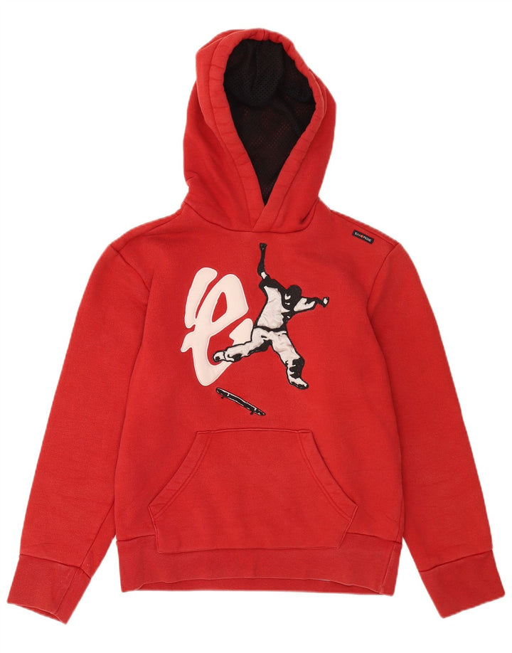 ENERGIE Mens Graphic Hoodie Jumper Small Red Cotton