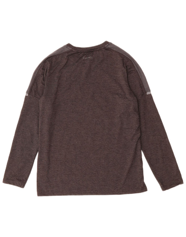 Russell Athletic Boys Top Long Sleeve 10-11 Years Large Grey Colourblock