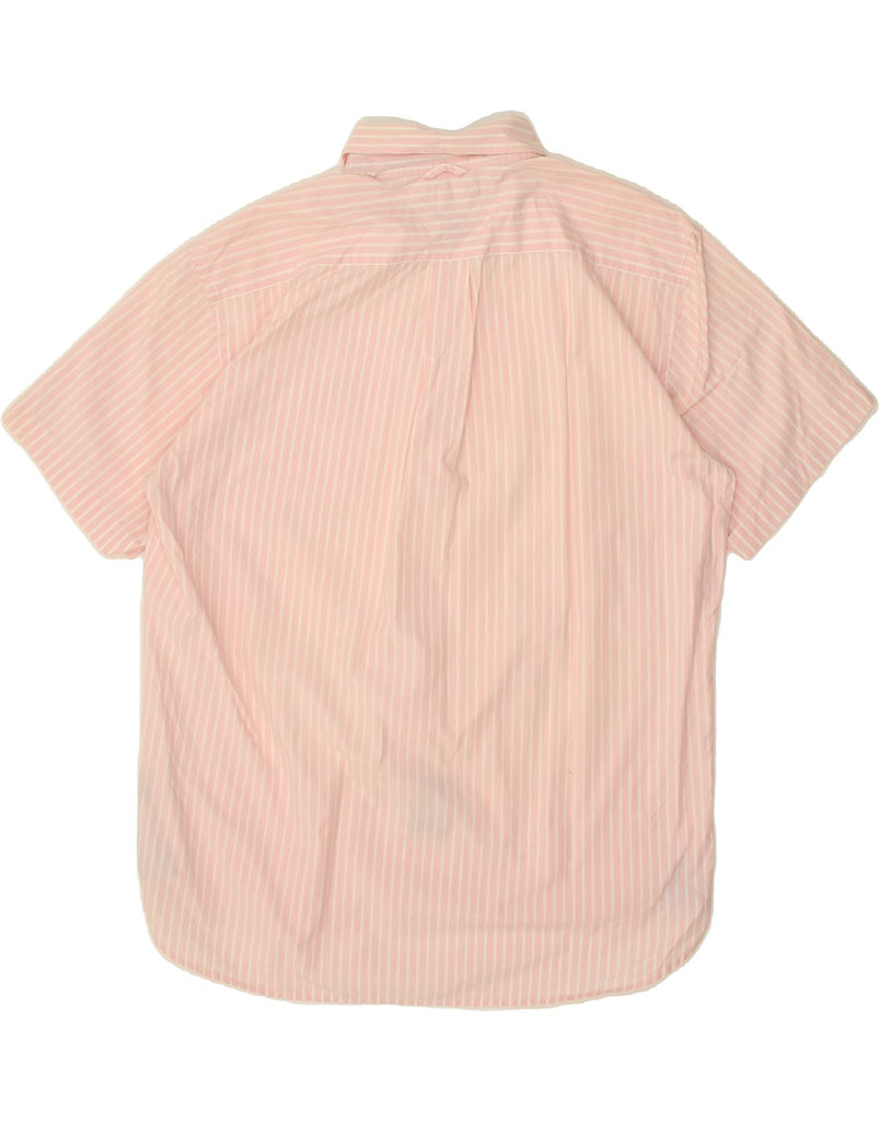 TOMMY HILFIGER Mens Short Sleeve Shirt XL Pink Striped Cotton Vintage Tommy Hilfiger and Second-Hand Tommy Hilfiger from Messina Hembry 