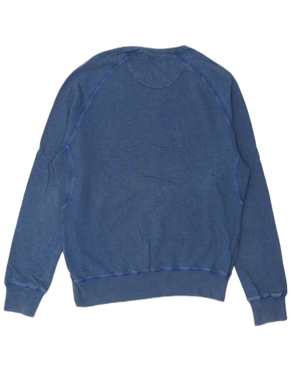 Fred Perry Mens Sweatshirt Jumper Large Blue Cotton