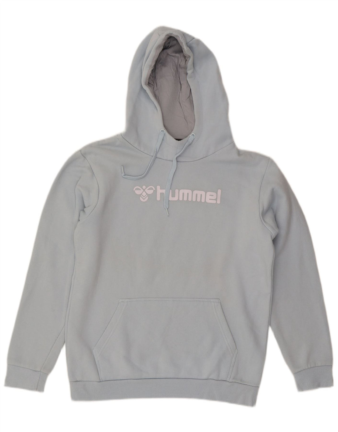 Hummel Mens Graphic Hoodie Jumper Medium Blue Cotton