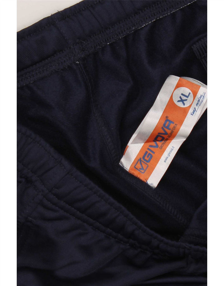 Givova Mens Graphic Tracksuit Trousers Joggers XL Navy Blue Polyester