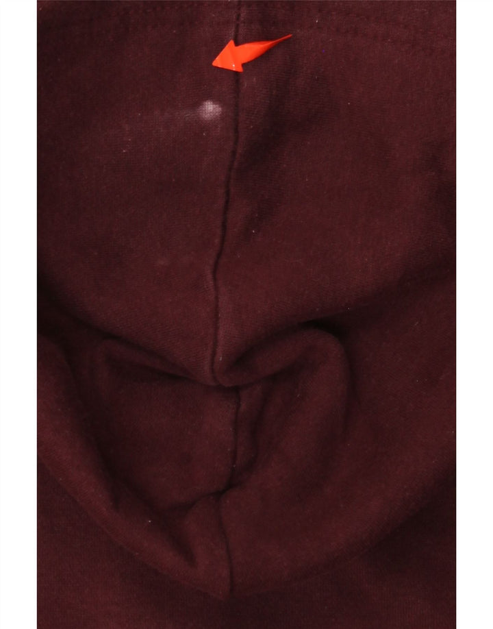 FRENCH CONNECTION Mens Zip Hoodie Sweater XL Burgundy Cotton