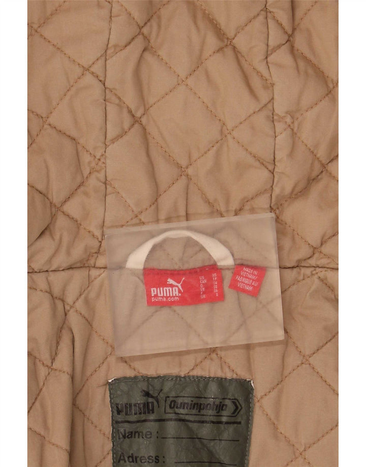 Puma Womens Hooded Bomber Jacket UK 6 XS Off White
