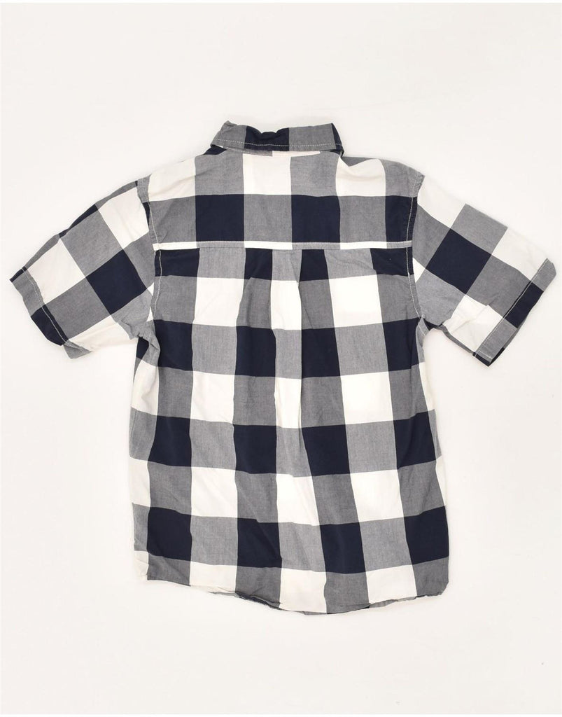 OSH KOSH Boys Short Sleeve Shirt 9-10 Years Blue Check Cotton Vintage Osh Kosh and Second-Hand Osh Kosh from Messina Hembry 