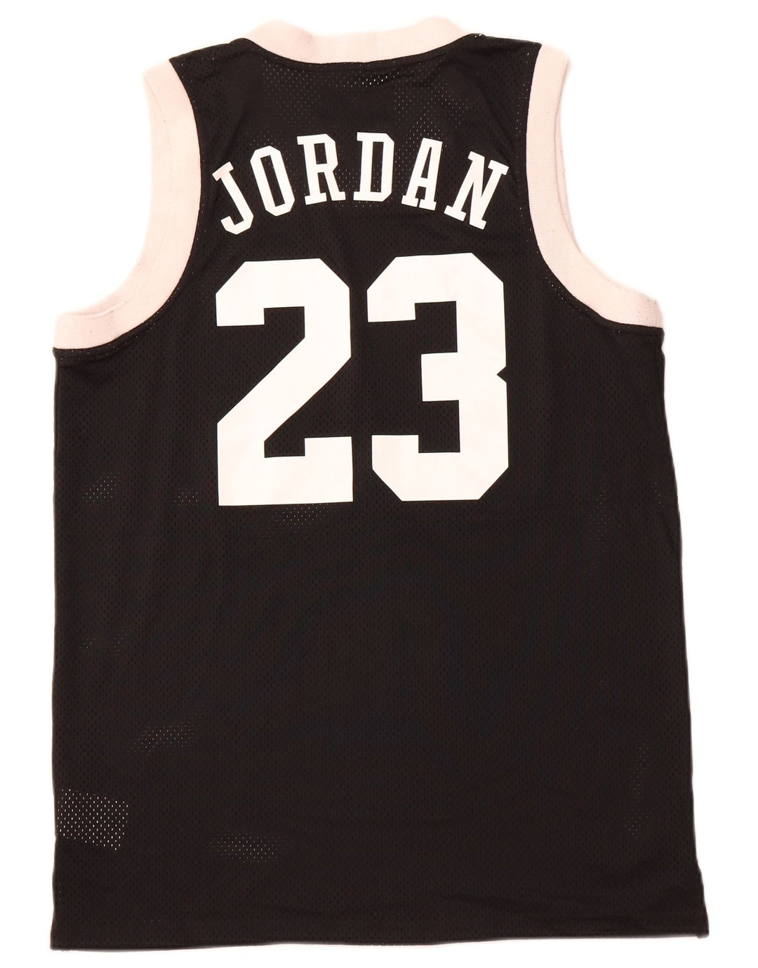JORDAN Mens Graphic Vest Top Medium Black Colourblock Polyester Sports