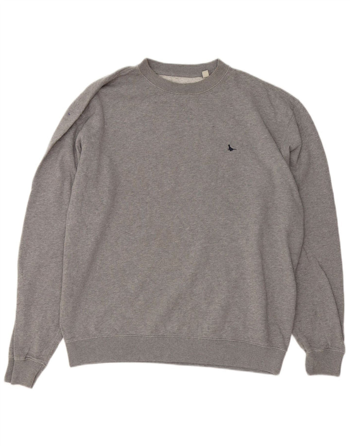 Jack Wills Mens Sweatshirt Jumper Medium Grey Flecked Cotton