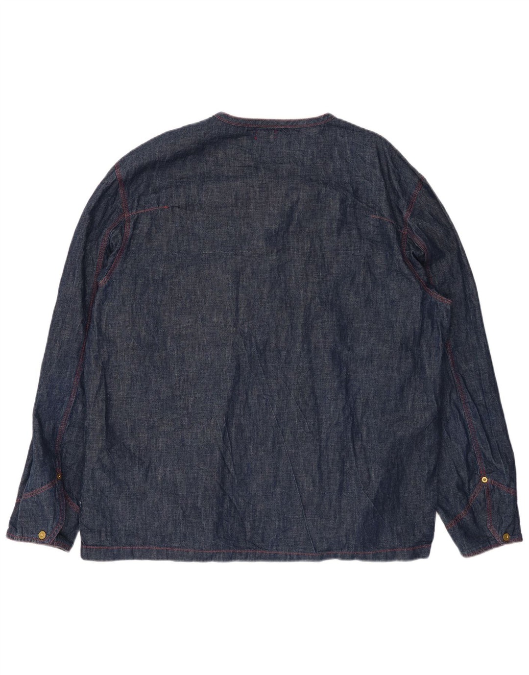 LEVI'S Mens Pullover Denim Shirt XL Navy Blue Cotton