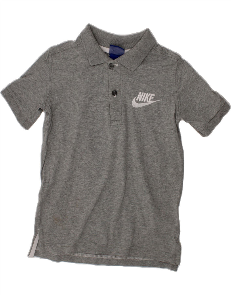 NIKE Boys Polo Shirt 7-8 Years XS  Grey Cotton Vintage Nike and Second-Hand Nike from Messina Hembry 