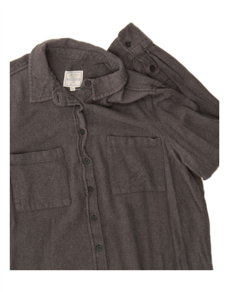 FAT FACE Womens Long Sleeve Shirt Dress UK 14 Medium Grey Cotton Vintage Fat Face and Second-Hand Fat Face from Messina Hembry 