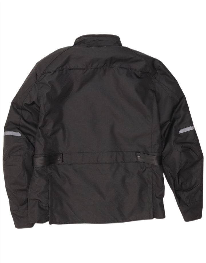 Vintage Mens Moto Racer Utility Jacket UK 44 2XL Black Polyester