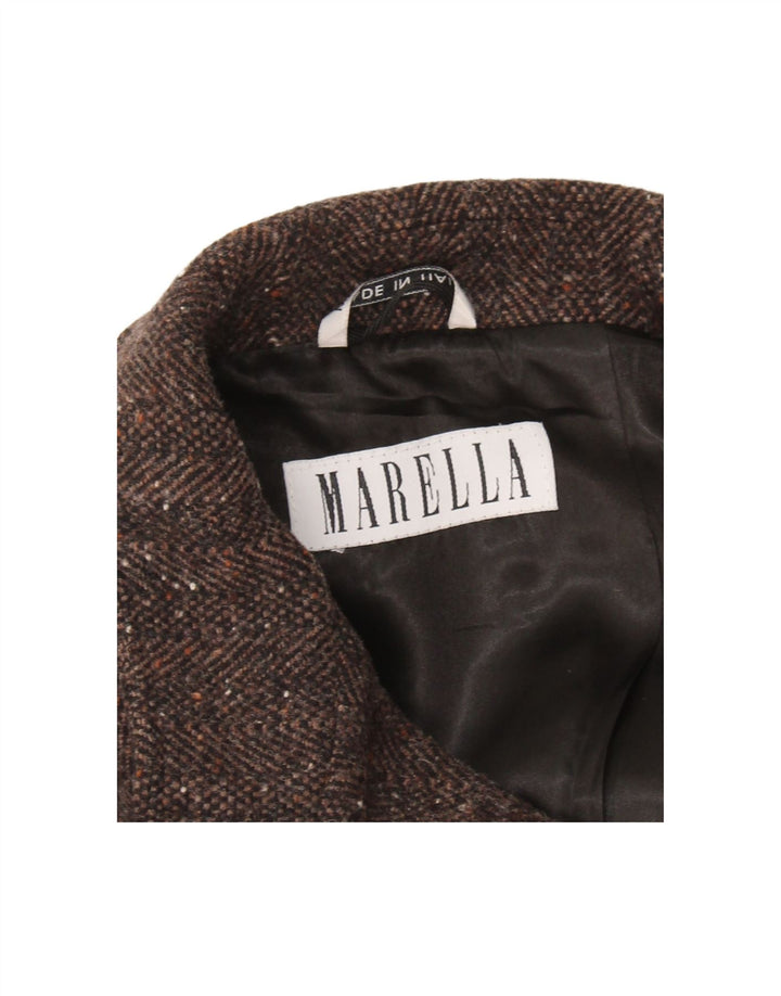 MARELLA Womens 3 Button Blazer Jacket UK 16 Large Brown Flecked Vintage Marella and Second-Hand Marella from Messina Hembry 