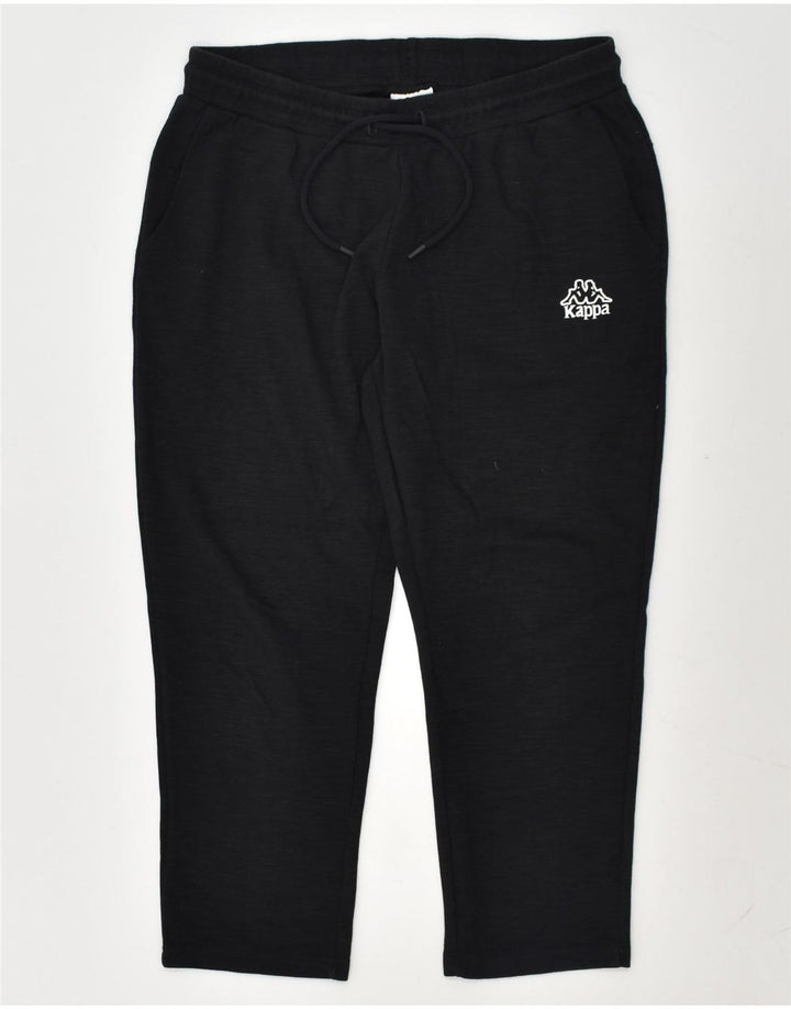 KAPPA Womens Tracksuit Trousers UK 16 Large Black | Vintage Kappa | Thrift | Second-Hand Kappa | Used Clothing | Messina Hembry 