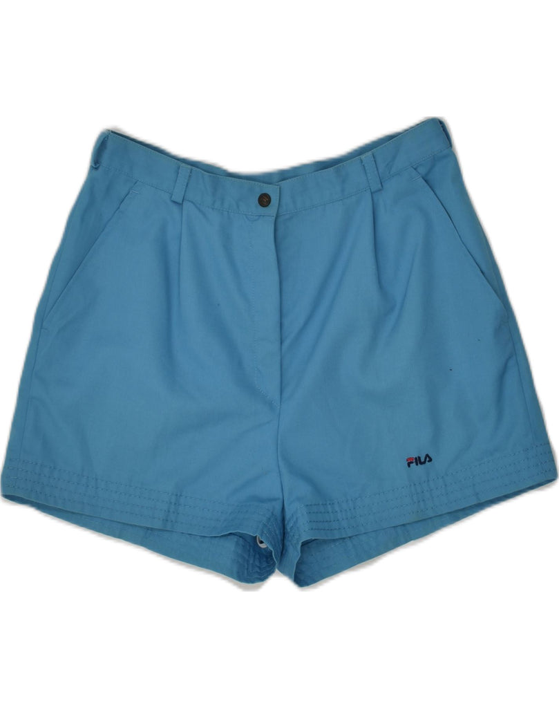 FILA Womens Casual Shorts UK 10 Small W26 Blue Polyester | Vintage Fila | Thrift | Second-Hand Fila | Used Clothing | Messina Hembry 