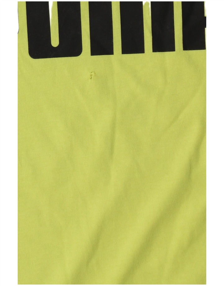 PUMA Mens Graphic Vest Top Medium Green Cotton