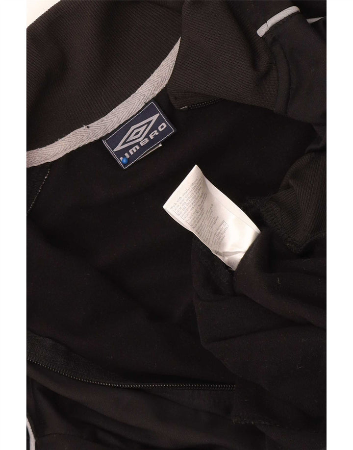 Umbro Mens Tracksuit Top Jacket Medium Black Polyester