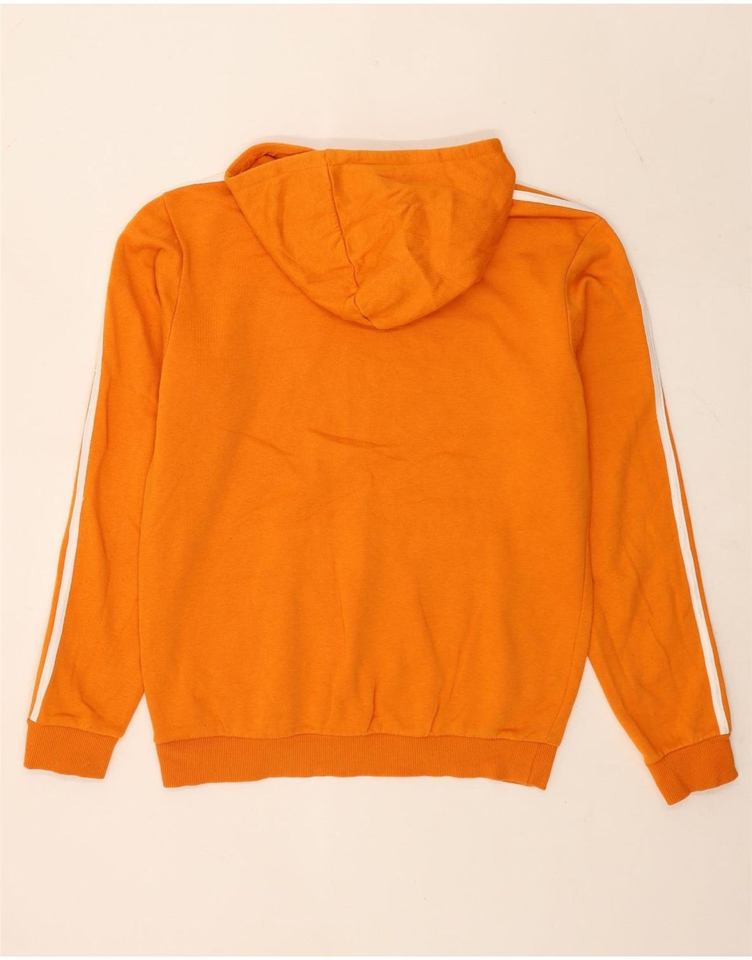 Adidas Mens Hoodie Jumper Medium Orange Cotton