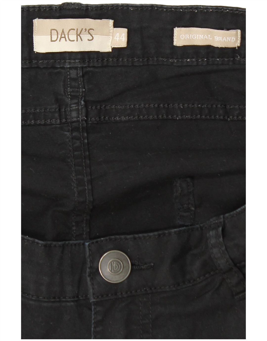 DACK'S Womens Regular Fit Denim Shorts IT 44 Medium W28 Black Cotton