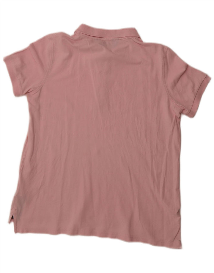 KAPPA Womens Polo Shirt UK 12 Medium Pink Cotton