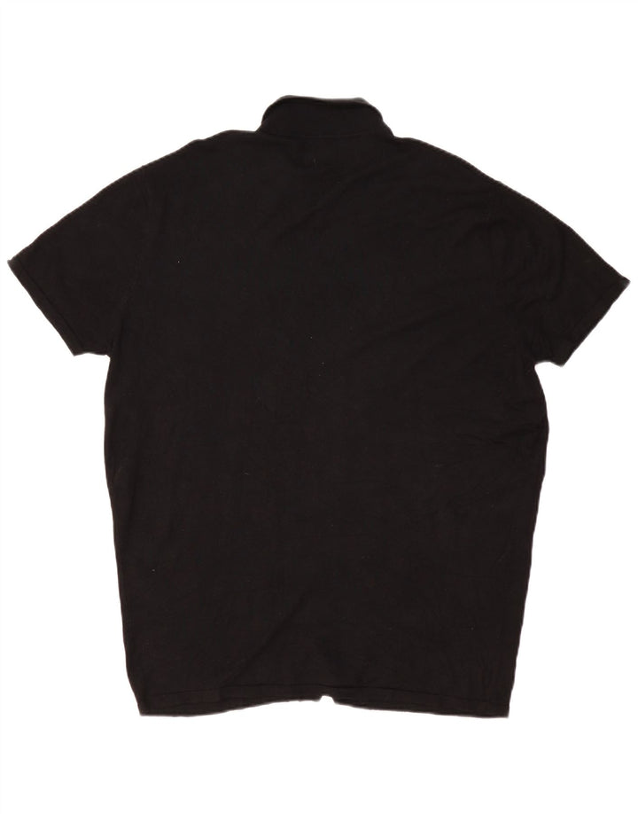Zara Mens Short Sleeve Knit Shirt Large Black