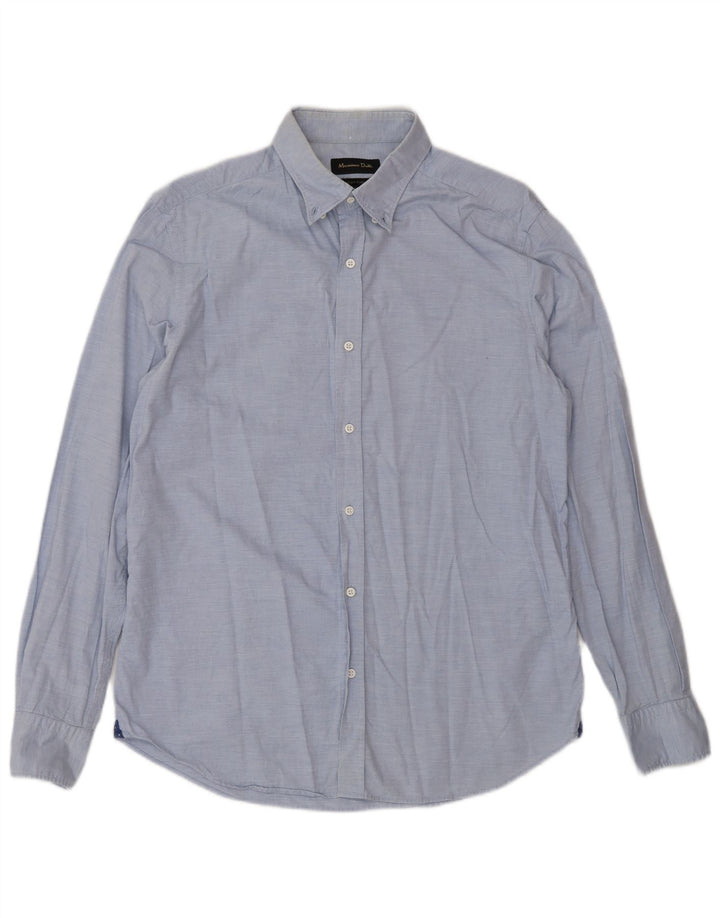 Massimo Dutti Mens Shirt Medium Blue