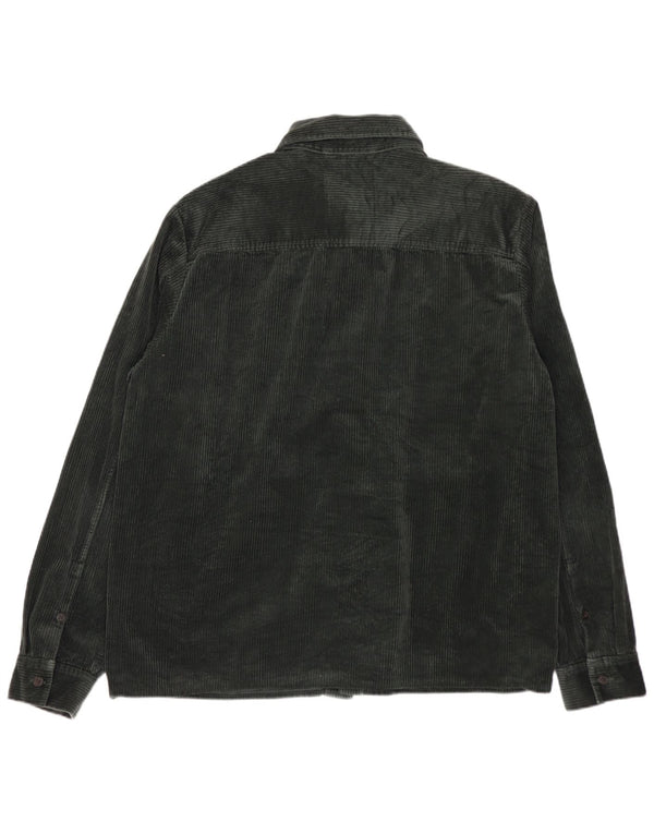 COS Mens Corduroy Shirt Medium Green Cotton