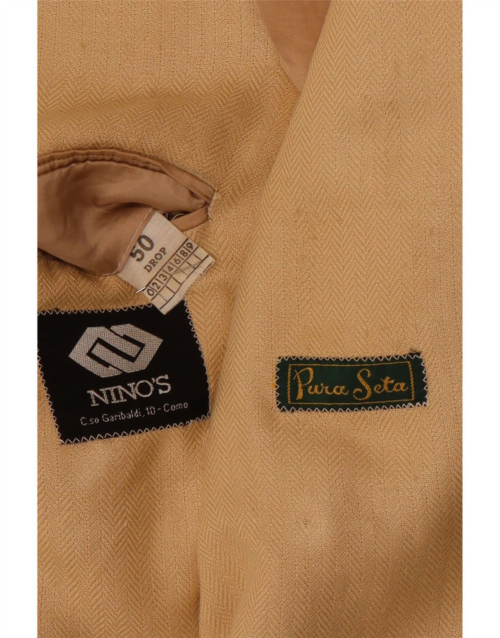 Vintage Mens Double Breasted Blazer Jacket IT 50 Large Beige