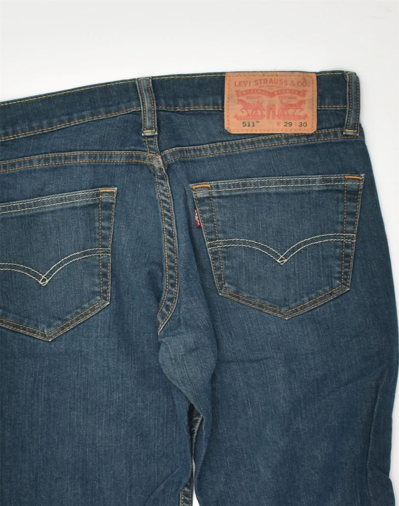 LEVI'S Mens 511 Slim Jeans W29 L30  Navy Blue Cotton | Vintage Levi's | Thrift | Second-Hand Levi's | Used Clothing | Messina Hembry 