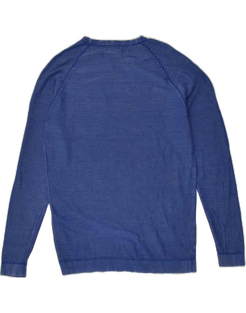 JACK & JONES Mens Crew Neck Jumper Sweater Medium Blue Cotton | Vintage Jack & Jones | Thrift | Second-Hand Jack & Jones | Used Clothing | Messina Hembry 