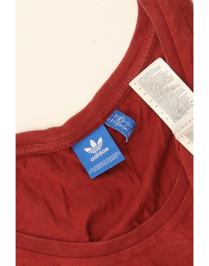 Adidas Mens Graphic Vest Top Large Maroon Cotton