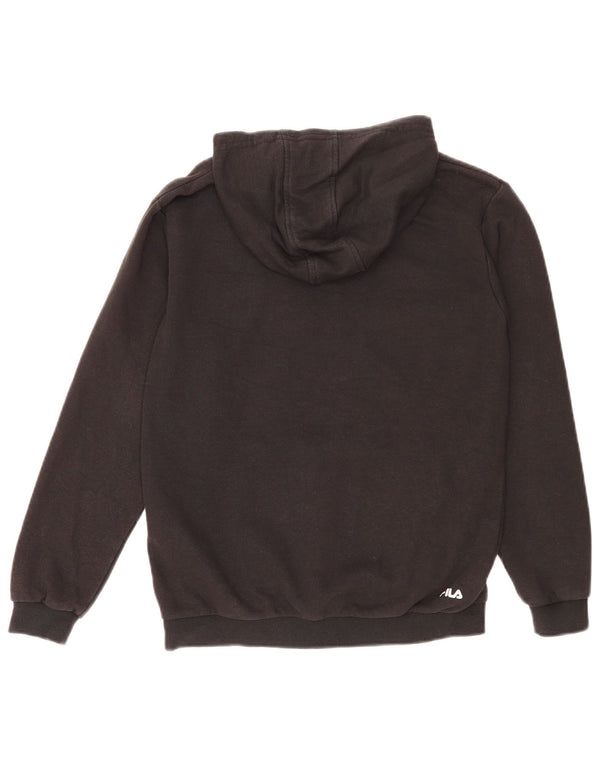 Fila Boys Graphic Hoodie Jumper 13-14 Years Black Cotton