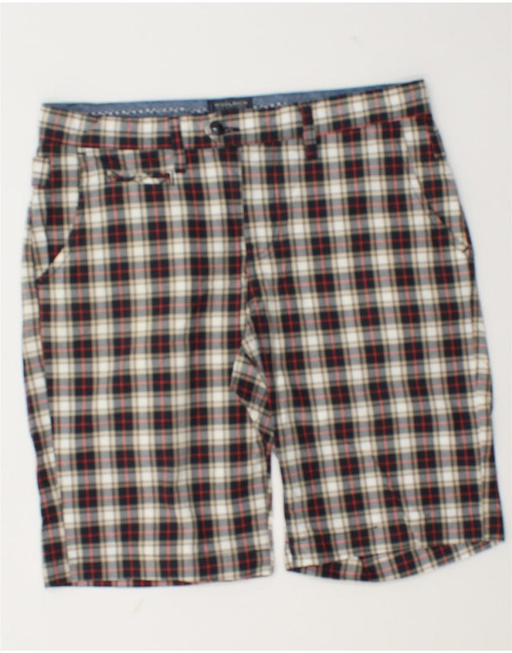 Woolrich Mens Chino Shorts W31 Medium Multicoloured Check Cotton