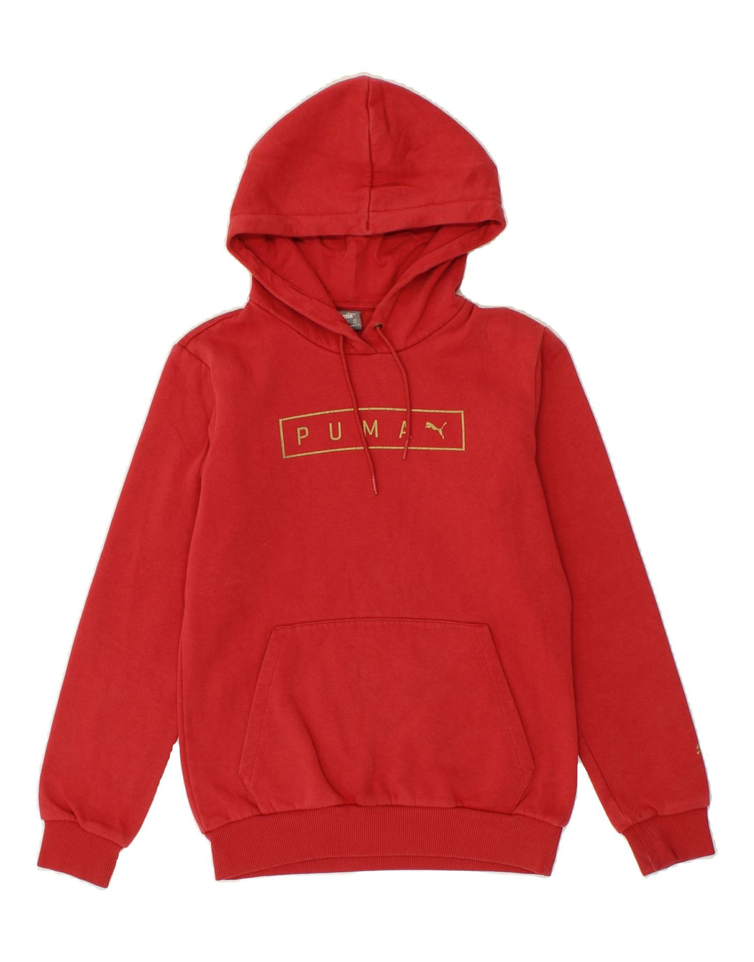 PUMA Mens Graphic Hoodie Jumper XS Red Vintage Puma and Second-Hand Puma from Messina Hembry 