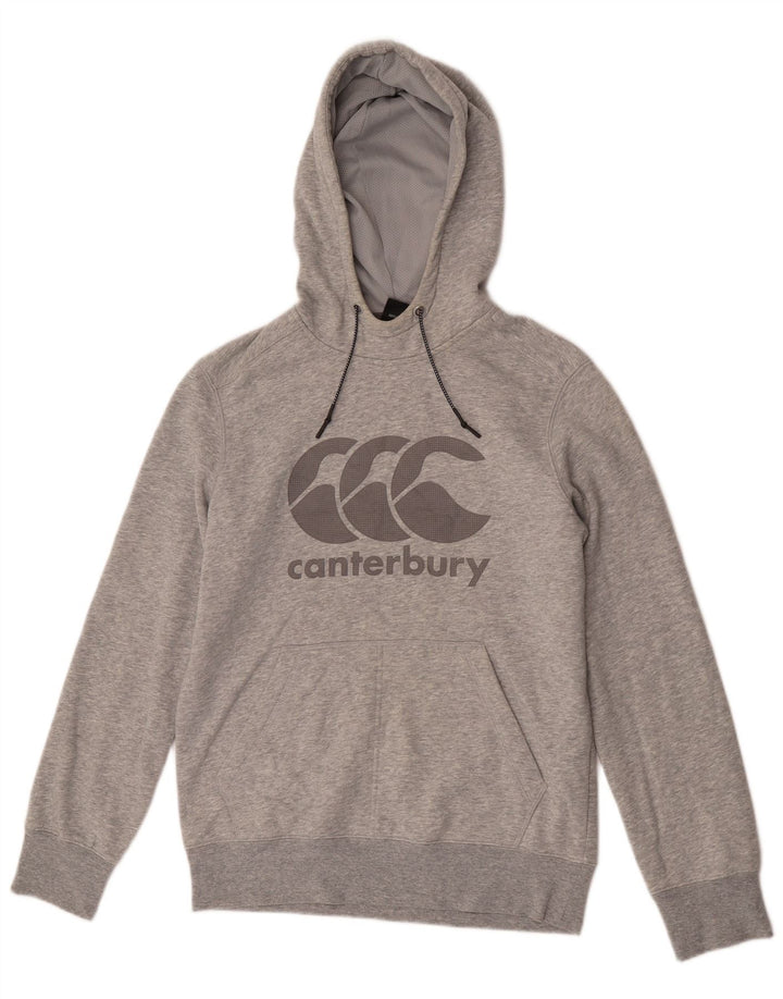 Canterbury Mens Graphic Hoodie Jumper Small Grey Cotton