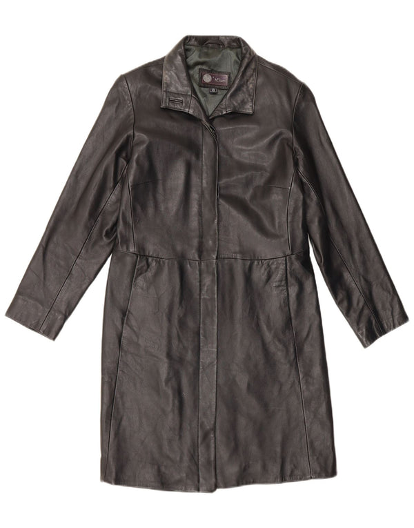Helium Womens Leather Coat UK 10 Small Black