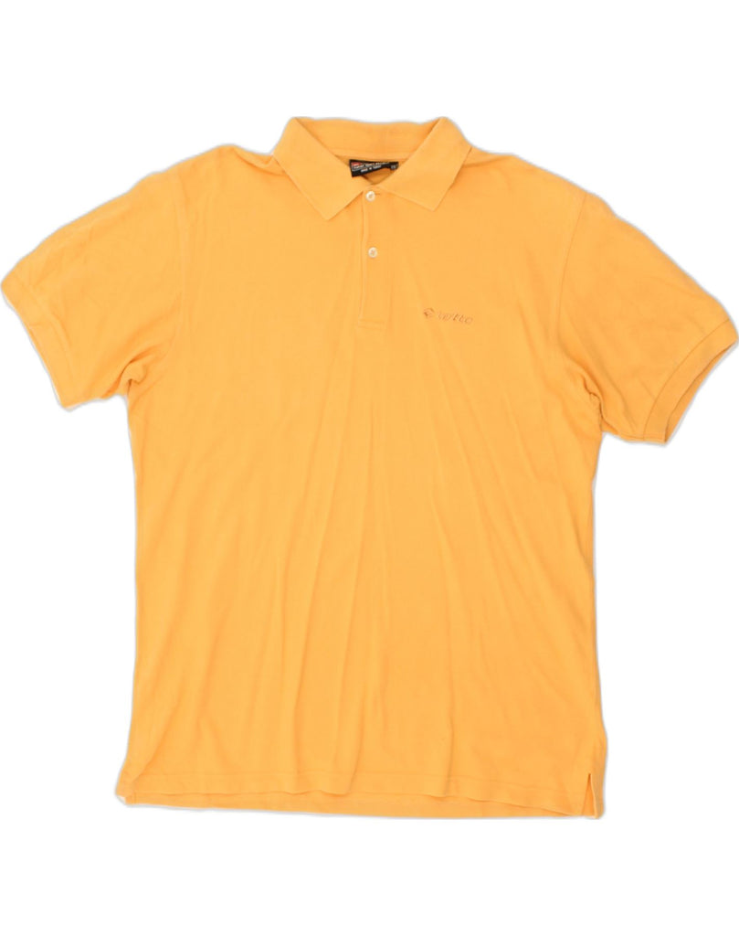 LOTTO Mens Polo Shirt 2XL Yellow Cotton | Vintage Lotto | Thrift | Second-Hand Lotto | Used Clothing | Messina Hembry 