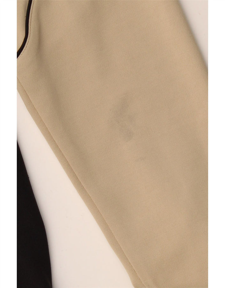 ASICS Womens Tracksuit Top Jacket UK 14 Large Beige Colourblock