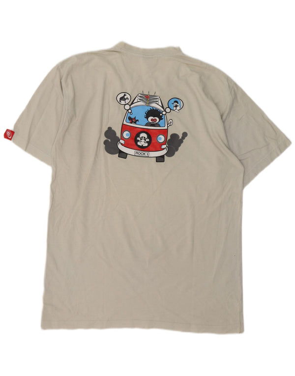 Saltrock Mens Graphic T-Shirt Top Large Off White Cotton