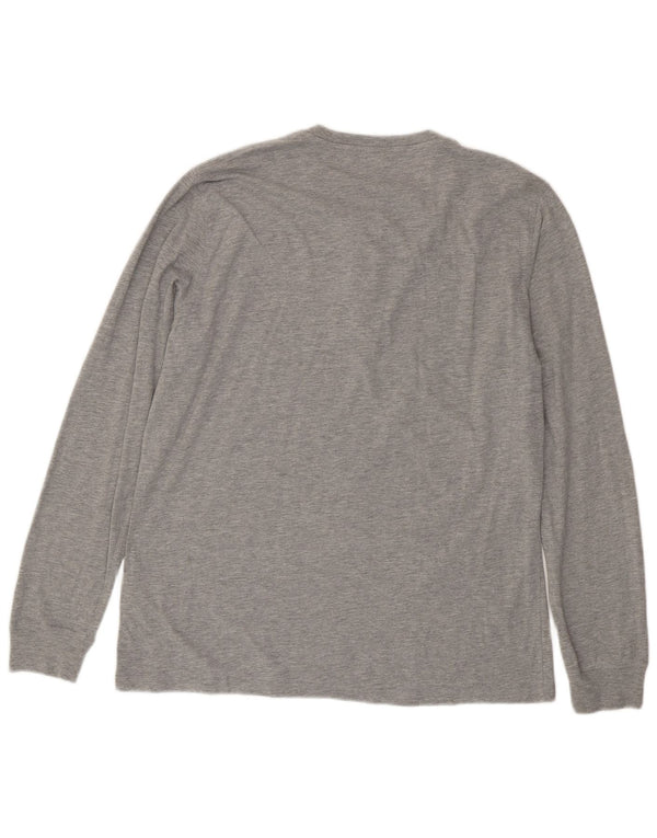 Wrangler Mens Regular Fit Top Long Sleeve 2XL Grey Cotton