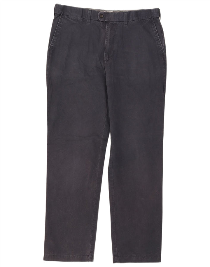 Marks & Spencer Mens Straight Regular Fit Suit Trousers W36 L33 Navy Blue